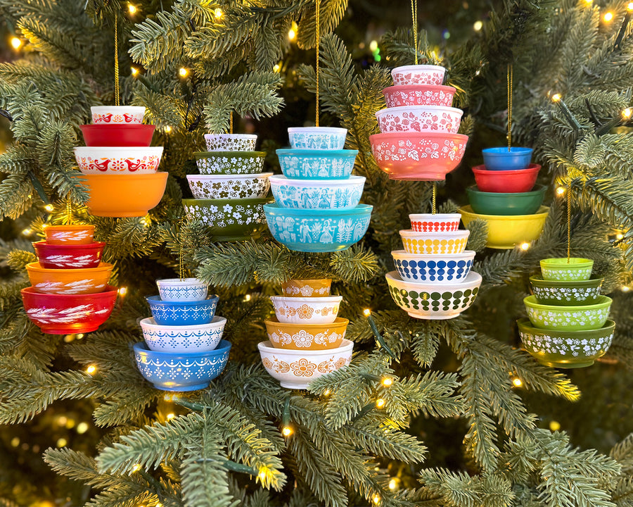 Miniature Pyrex Bowl Stack Ornament