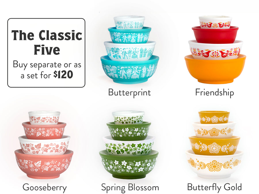 Stackable Miniature Pyrex Bowls