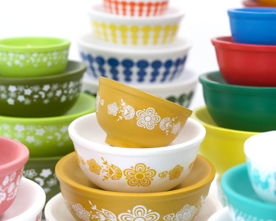 Stackable Miniature Pyrex Bowls