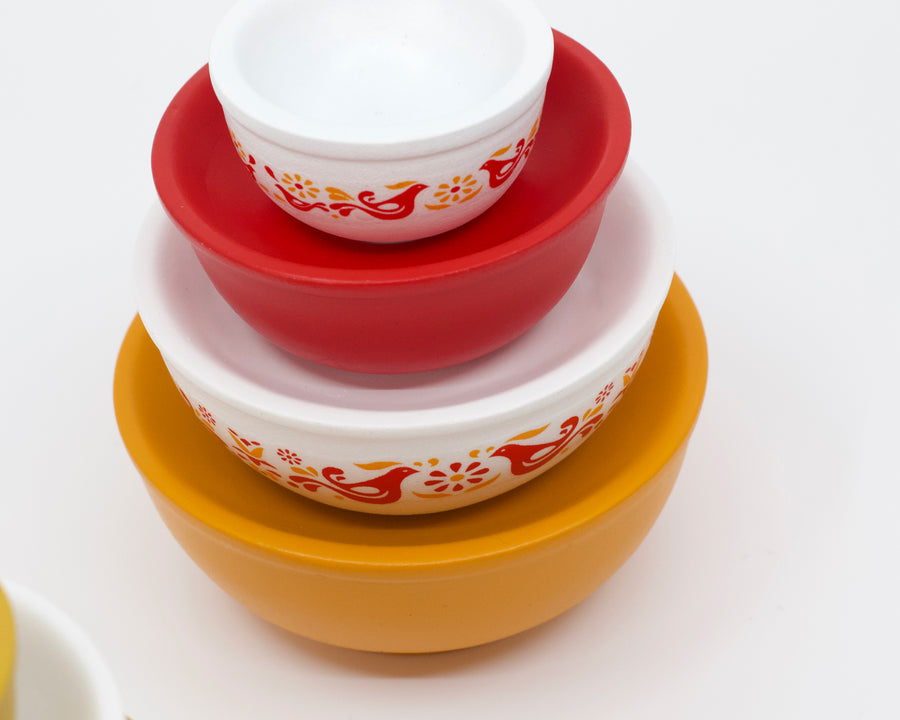 Stackable Miniature Pyrex Bowls