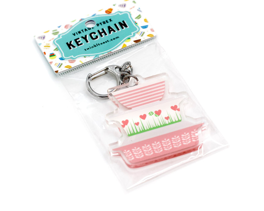 Double-sided Rare Pyrex Keychain