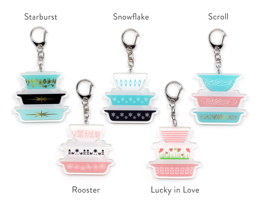 Double-sided Rare Pyrex Keychain