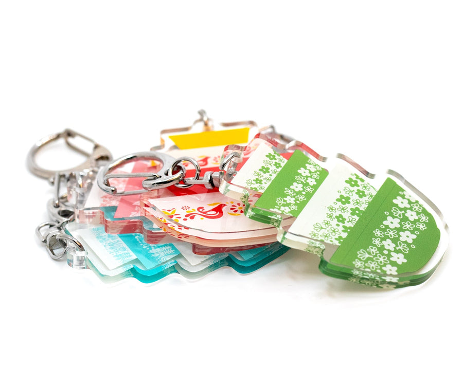 Double-sided Pyrex Mixing Bowl Keychain