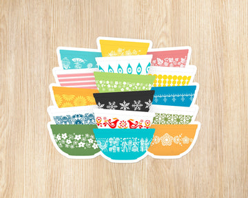 Pyrex Whimsy Stack Sticker