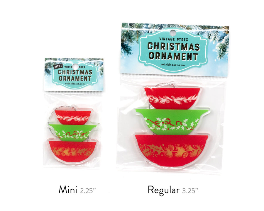 Double-sided Mini Christmas Pyrex Ornaments