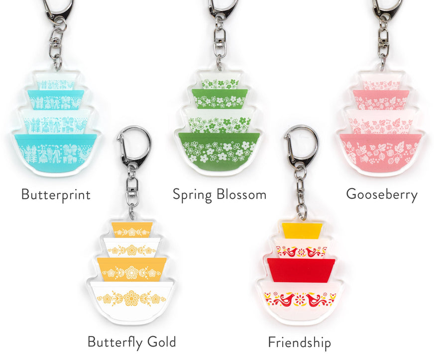 Double-sided Pyrex Mixing Bowl Keychain