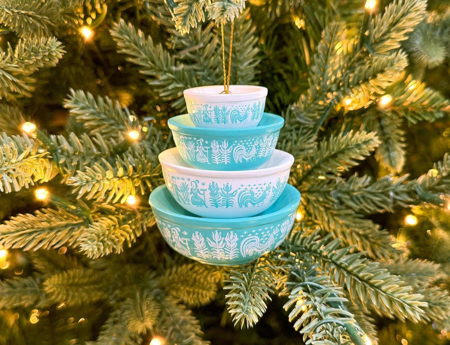 Miniature Pyrex Bowl Stack Ornament – 10 designs