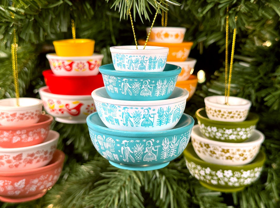 Miniature Pyrex Bowl Stack Ornament