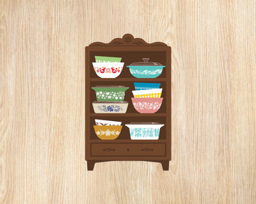 Retro Kitchen Hutch Sticker