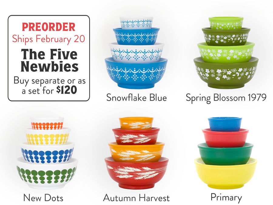 Stackable Miniature Pyrex Bowls