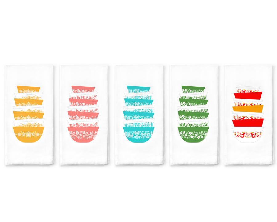 Pyrex Patterns Tea Towels