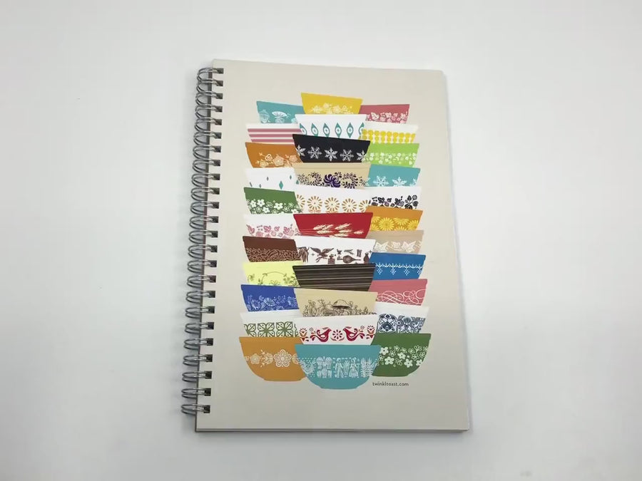 Pyrex Stacks Spiral Notebook