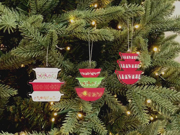 Mini Christmas Pyrex Ornaments